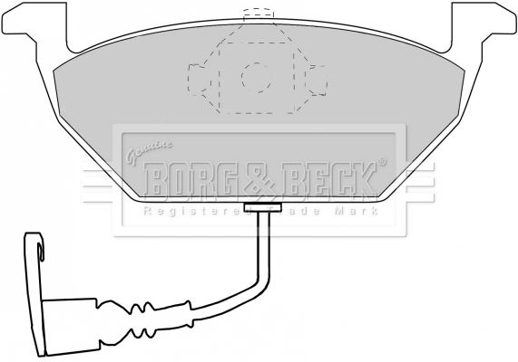 BORG & BECK Комплект тормозных колодок, дисковый тормоз BBP1617
